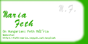 maria feth business card